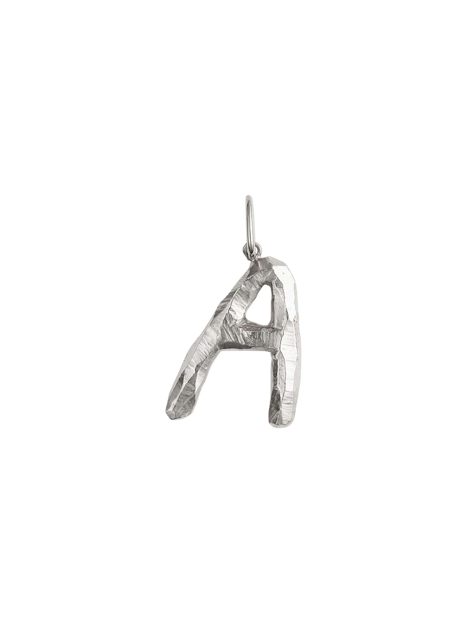 Large Alpha pendant letter a in silver